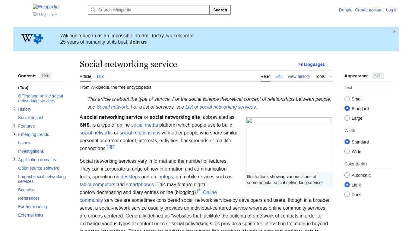 Social networking service - Wikipedia